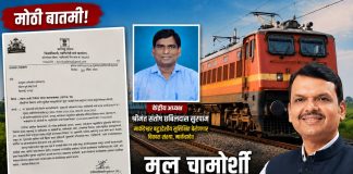 मूल–चामोर्शी रेल्वे मार्गाला मिळाले नवे बळ मार्कडेश्वर संस्थेच्या पाठपुराव्याला यश; जिल्हाधिकाऱ्यांचे रेल्वे विभागाला महत्त्वपूर्ण पत्र