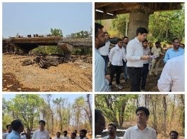 रस्ते आणि पुलांच्या अपूर्ण कामांबाबत राष्ट्रीय महामार्ग विभागाला ‘कारणे दाखवा’ नोटीस लाहेरी-बीनागुंडा व आलापल्ली-सिरोंचा महामार्गाच्या कामांची जिल्हाधिकाऱ्यांकडून पाहणी