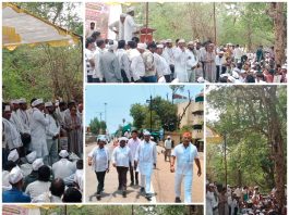 जमीन अधिग्रहणाविरोधात शेतकऱ्यांचा बेमुदत ठिय्या; बैलगाड्यांसह जिल्हाधिकारी कार्यालयावर धडक ‘जमीन वाचवा, जिल्हा वाचवा’च्या घोषणांनी परिसर दणाणला